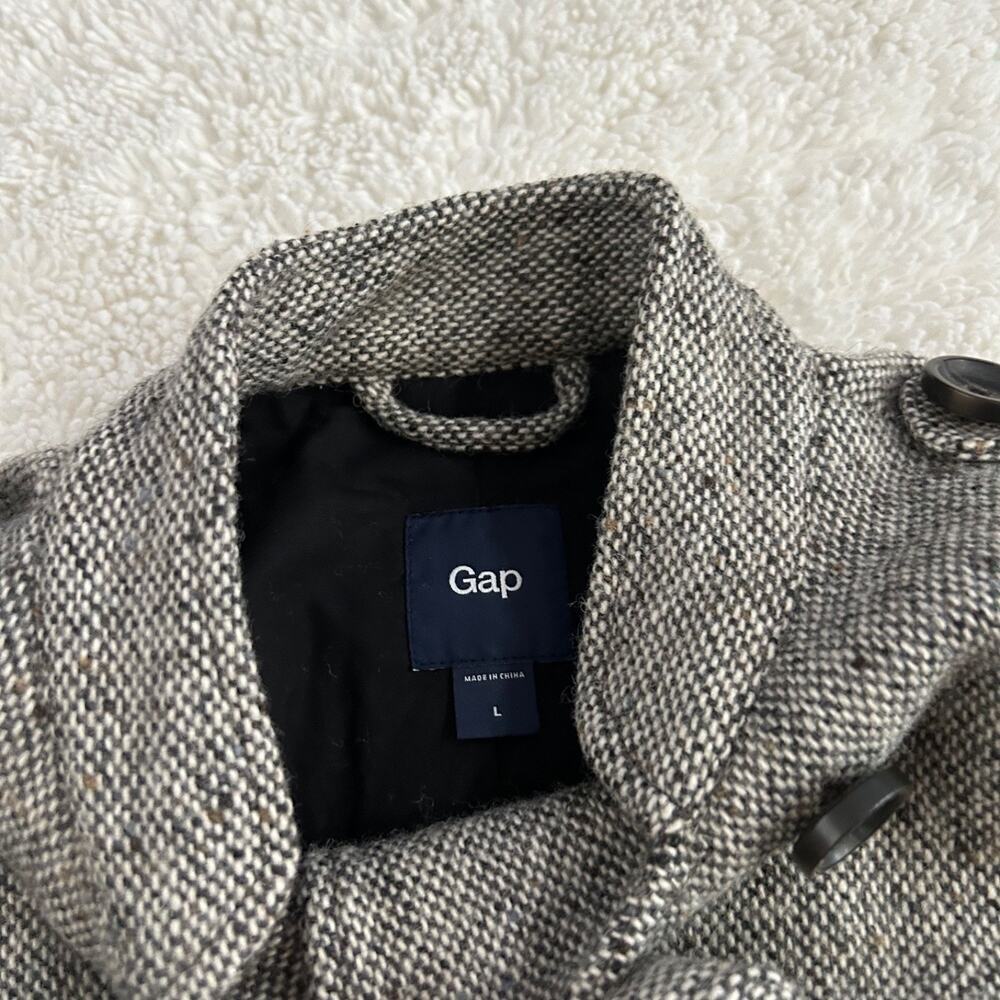 Gap Womens Twill Set Black and White Wool Blend Sz 6 Skirt Sz L Jacket Old Money - Picture 3 of 10
